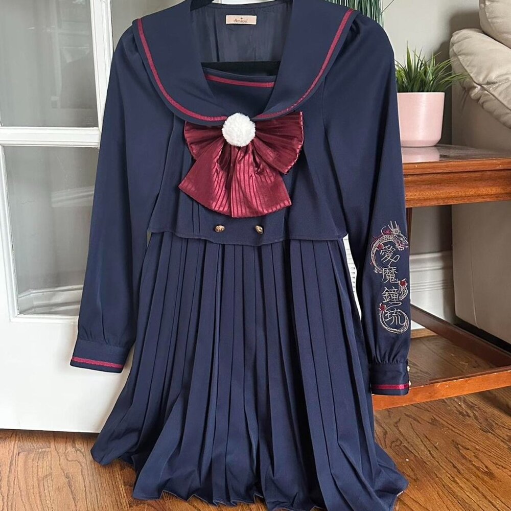 RARE navy and red dragon sailor school uniform from Amavel